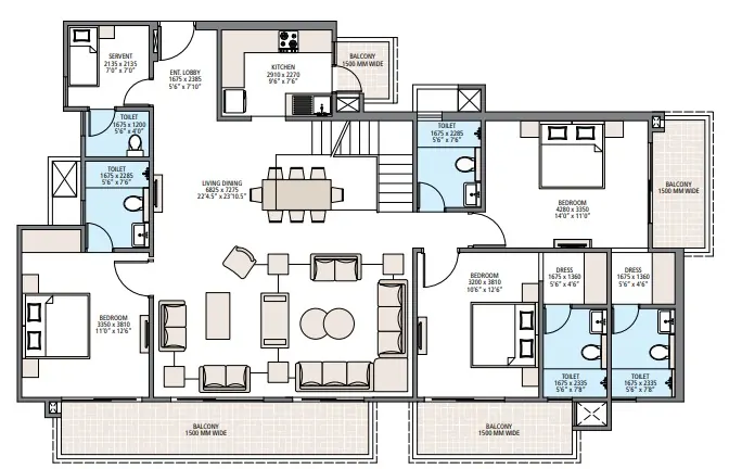 THE ROYAL GREEN-148 — Plot floor plan
